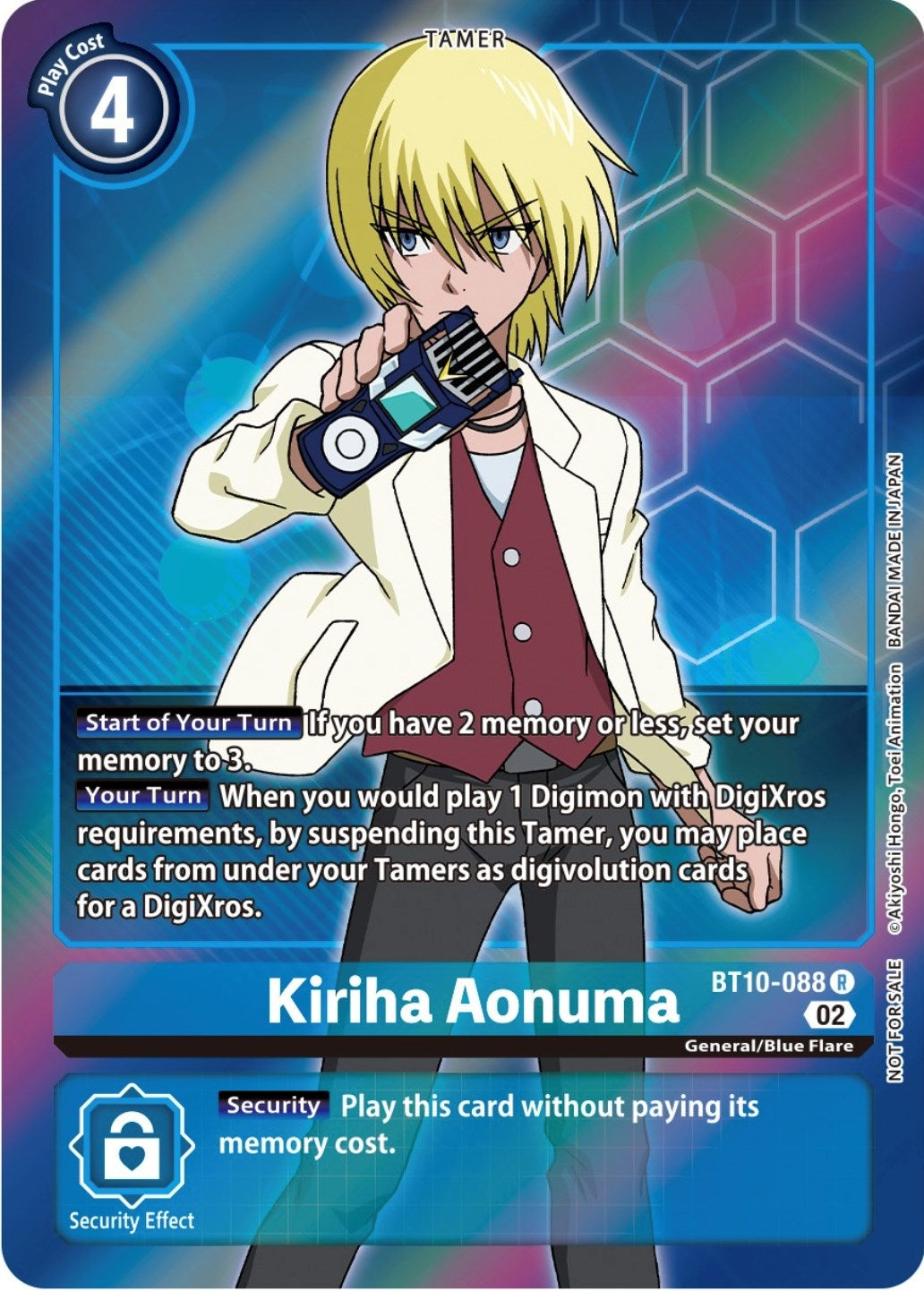 Image for Kiriha Aonuma (Box Topper) (BT10-088 R) (Xros Encounter) - Digimon Card Game