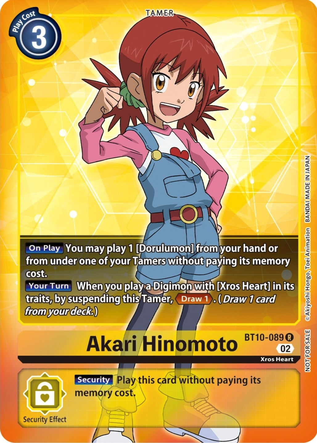 Image for Akari Hinomoto (Box Topper) (BT10-089 R) (Xros Encounter) - Digimon Card Game