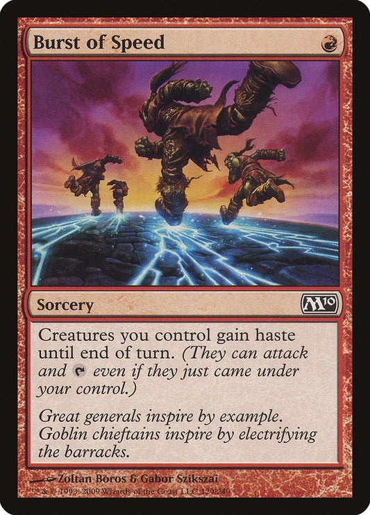 Image for Burst of Speed (129) (Magic 2010 (M10)) - Magic: The Gathering