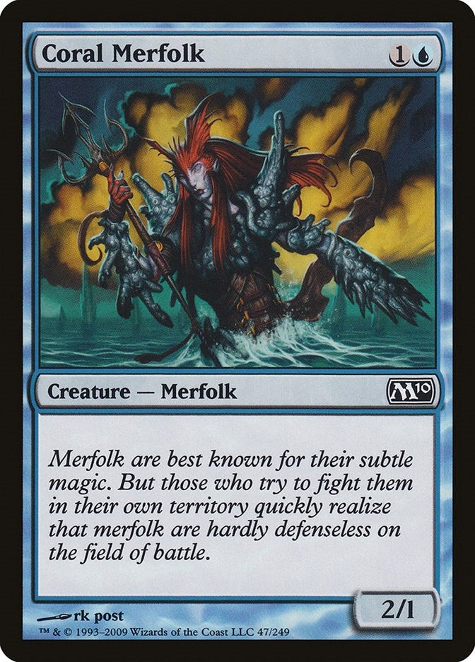 Image for Coral Merfolk (47) (Magic 2010 (M10)) - Magic: The Gathering
