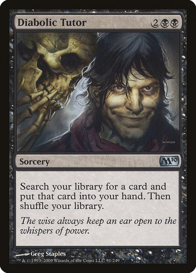 Image for Diabolic Tutor (91) (Magic 2010 (M10)) - Magic: The Gathering
