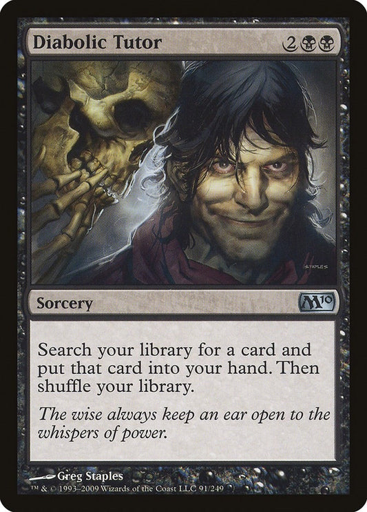 Image for Diabolic Tutor (91) (Magic 2010 (M10)) - Magic: The Gathering