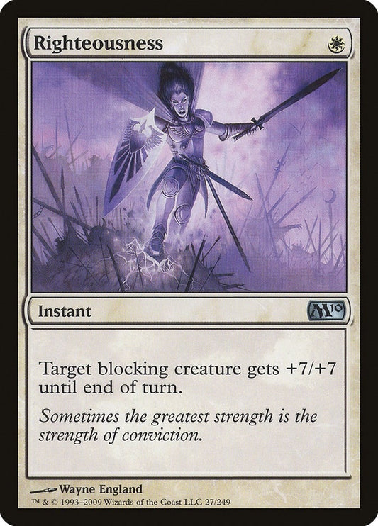 Image for Righteousness (27) (Magic 2010 (M10)) - Magic: The Gathering