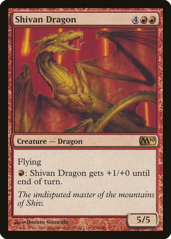 Image for Shivan Dragon (156) (Magic 2010 (M10)) - Magic: The Gathering