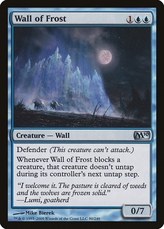 Image for Wall of Frost (80) (Magic 2010 (M10)) - Magic: The Gathering