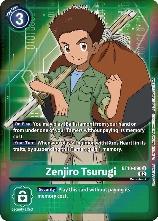 Image for Zenjiro Tsurugi (Box Topper) (BT10-090 R) (Xros Encounter) - Digimon Card Game
