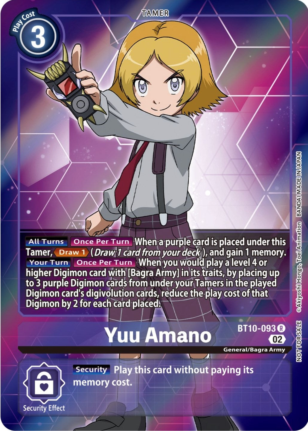 Image for Yuu Amano (Box Topper) (BT10-093 R) (Xros Encounter) - Digimon Card Game