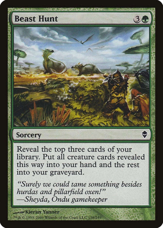 Image for Beast Hunt (158) (Zendikar) - Magic: The Gathering