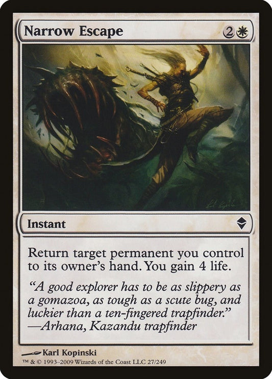 Image for Narrow Escape (27) (Zendikar) - Magic: The Gathering