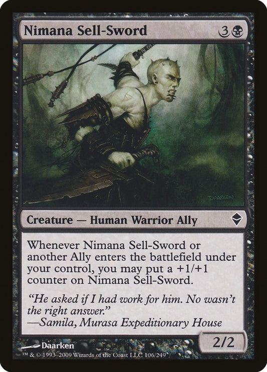 Image for Nimana Sell-Sword (106) (Zendikar) - Magic: The Gathering