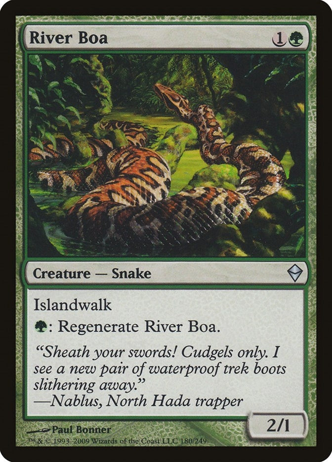 Image for River Boa (180) (Zendikar) - Magic: The Gathering