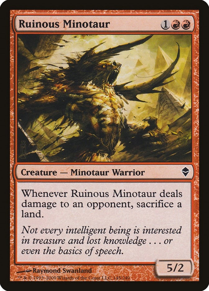 Image for Ruinous Minotaur (145) (Zendikar) - Magic: The Gathering