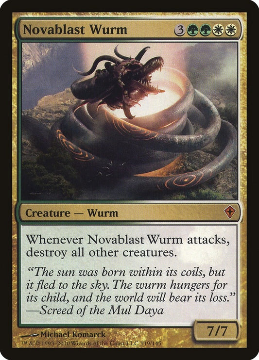 Image for Novablast Wurm (119) (Worldwake) - Magic: The Gathering