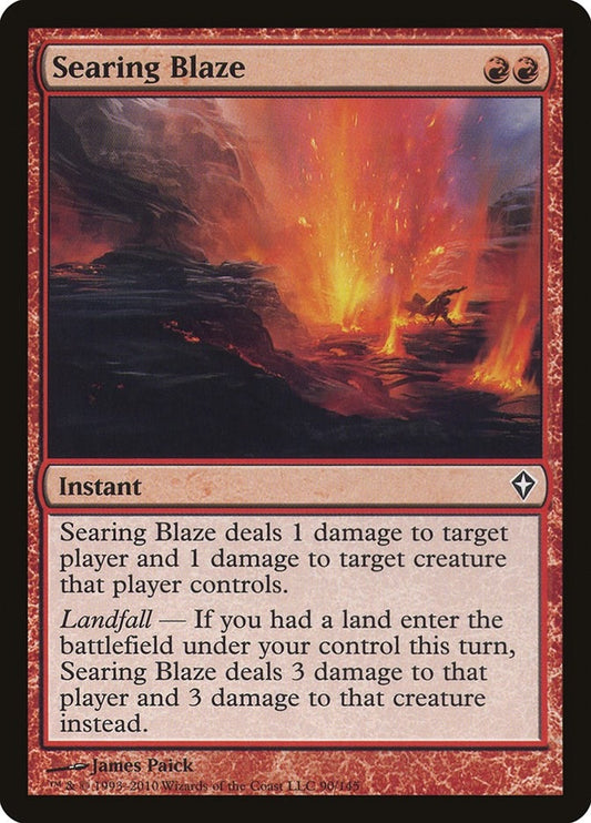 Image for Searing Blaze (90) (Worldwake) - Magic: The Gathering