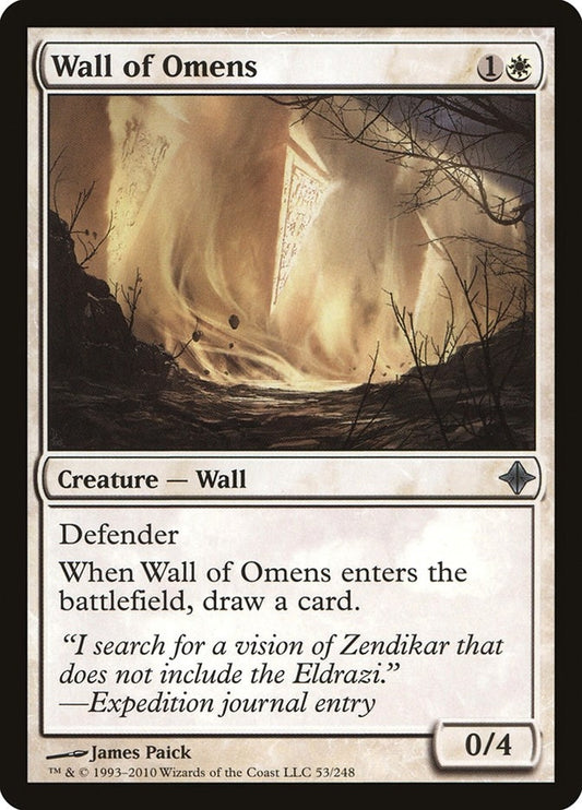 Image for Wall of Omens (53) (Rise of the Eldrazi) - Magic: The Gathering