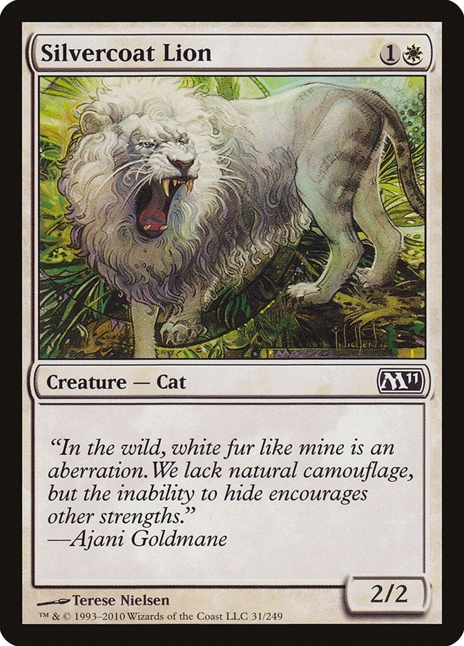 Image for Silvercoat Lion (31) (Magic 2011 (M11)) - Magic: The Gathering