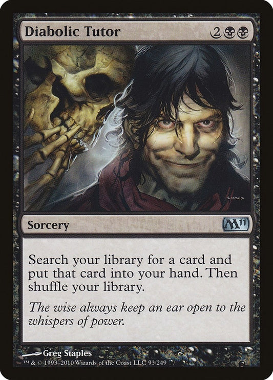 Image for Diabolic Tutor (93) (Magic 2011 (M11)) - Magic: The Gathering