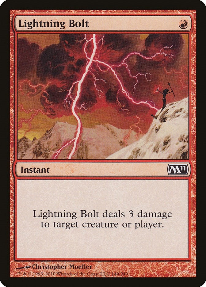 Image for Lightning Bolt (149) (Magic 2011 (M11)) - Magic: The Gathering