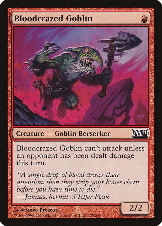 Image for Bloodcrazed Goblin (125) (Magic 2011 (M11)) - Magic: The Gathering