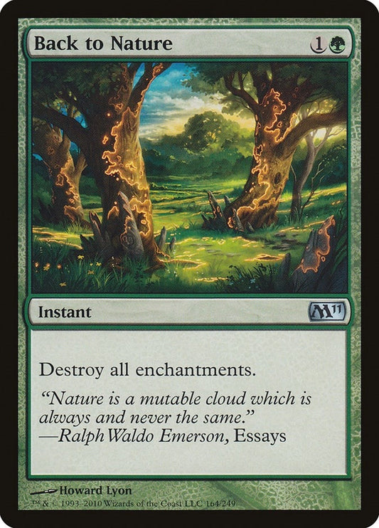 Image for Back to Nature (164) (Magic 2011 (M11)) - Magic: The Gathering