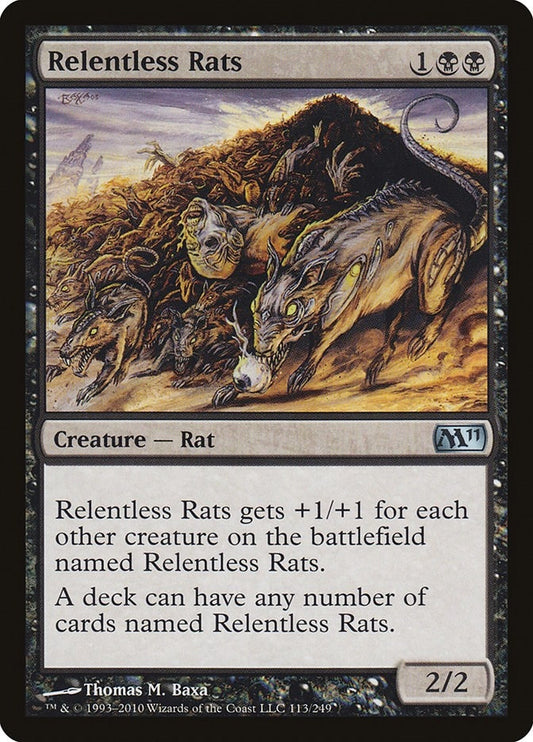 Image for Relentless Rats (113) (Magic 2011 (M11)) - Magic: The Gathering