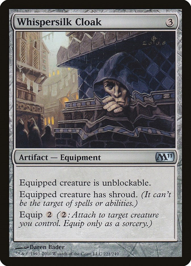 Image for Whispersilk Cloak (221) (Magic 2011 (M11)) - Magic: The Gathering