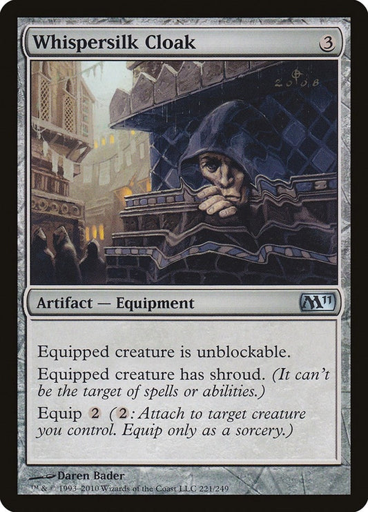 Image for Whispersilk Cloak (221) (Magic 2011 (M11)) - Magic: The Gathering