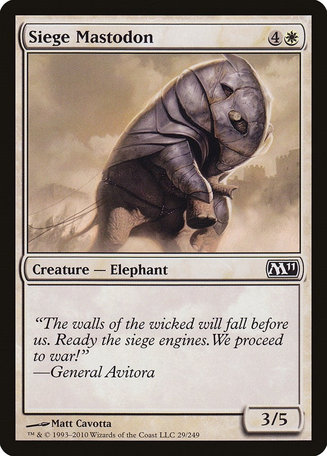 Image for Siege Mastodon (29) (Magic 2011 (M11)) - Magic: The Gathering