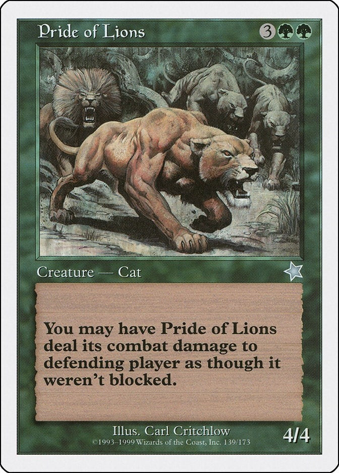 Image for Pride of Lions (139) (Starter 1999) - Magic: The Gathering