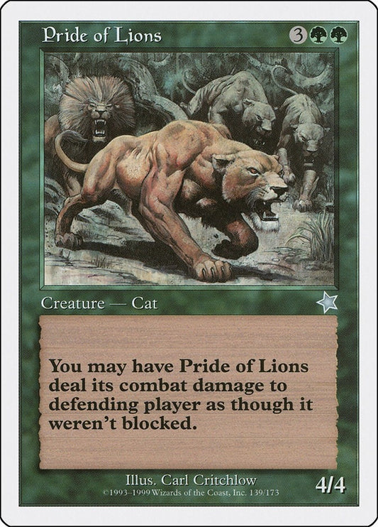Image for Pride of Lions (139) (Starter 1999) - Magic: The Gathering