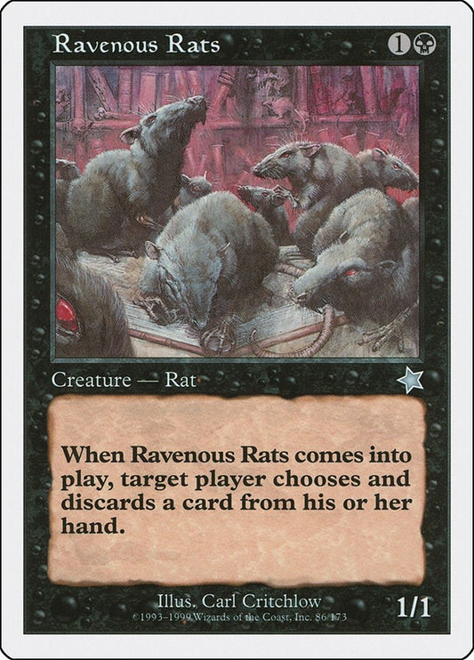 Image for Ravenous Rats (86) (Starter 1999) - Magic: The Gathering
