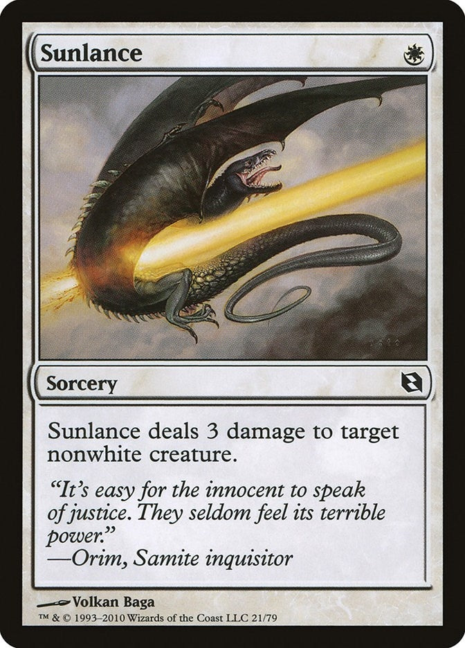 Image for Sunlance (21) (Duel Decks: Elspeth vs. Tezzeret) - Magic: The Gathering