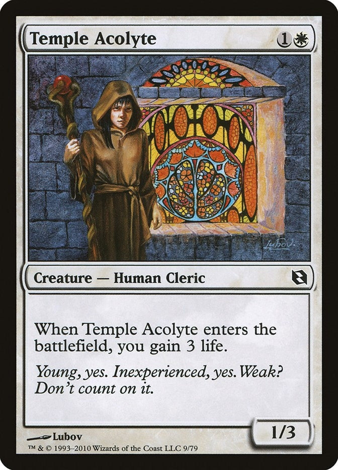 Image for Temple Acolyte (9) (Duel Decks: Elspeth vs. Tezzeret) - Magic: The Gathering