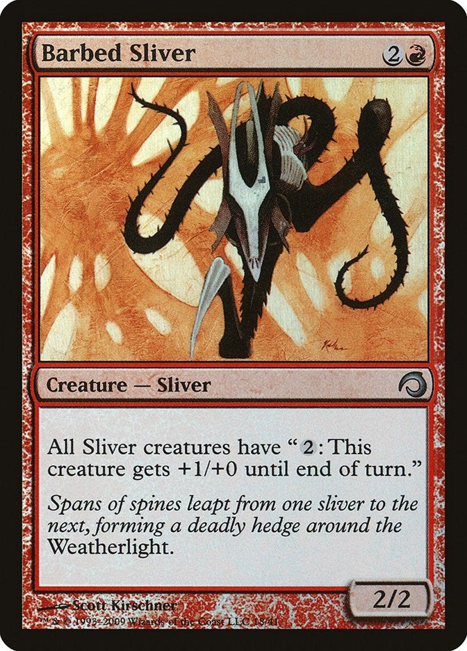 Image for Barbed Sliver (18) (Premium Deck Series: Slivers) - Magic: The Gathering