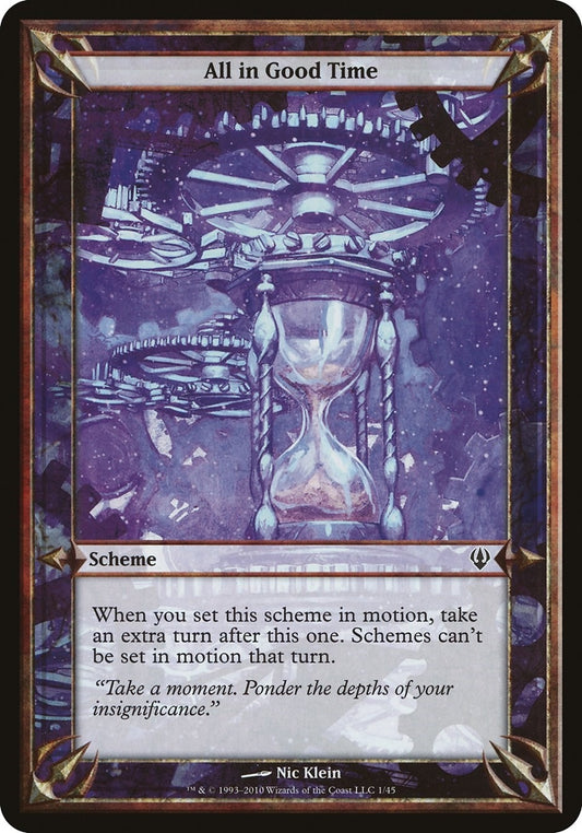 Image for All in Good Time (Archenemy) (Oversize Cards) - Magic: The Gathering