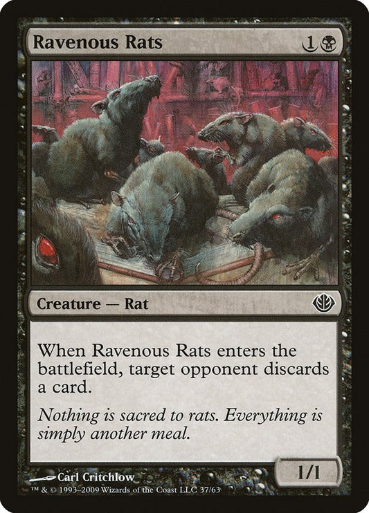 Image for Ravenous Rats (37) (Duel Decks: Garruk vs. Liliana) - Magic: The Gathering