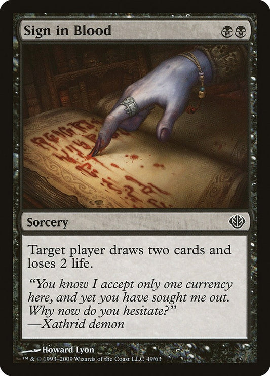 Image for Sign in Blood (49) (Duel Decks: Garruk vs. Liliana) - Magic: The Gathering