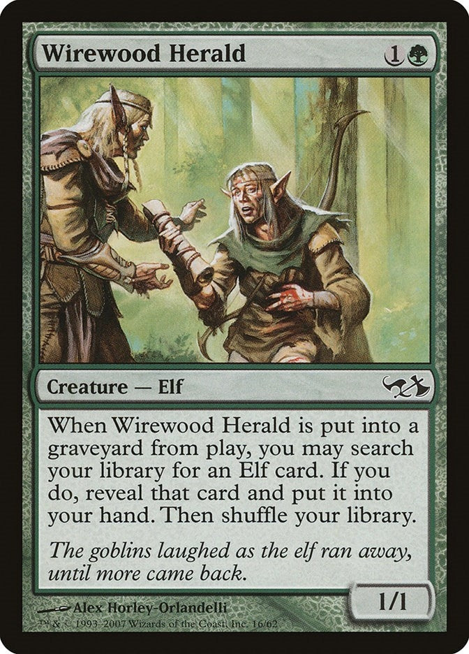Image for Wirewood Herald (16) (Duel Decks: Elves vs. Goblins) - Magic: The Gathering