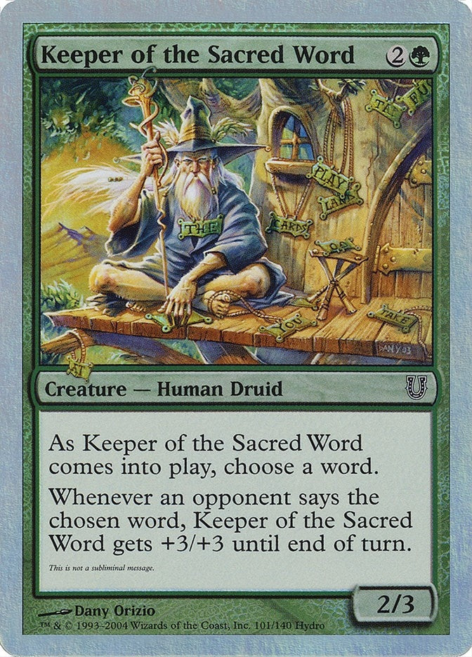 Image for Keeper of the Sacred Word (101) (Unhinged) - Magic: The Gathering