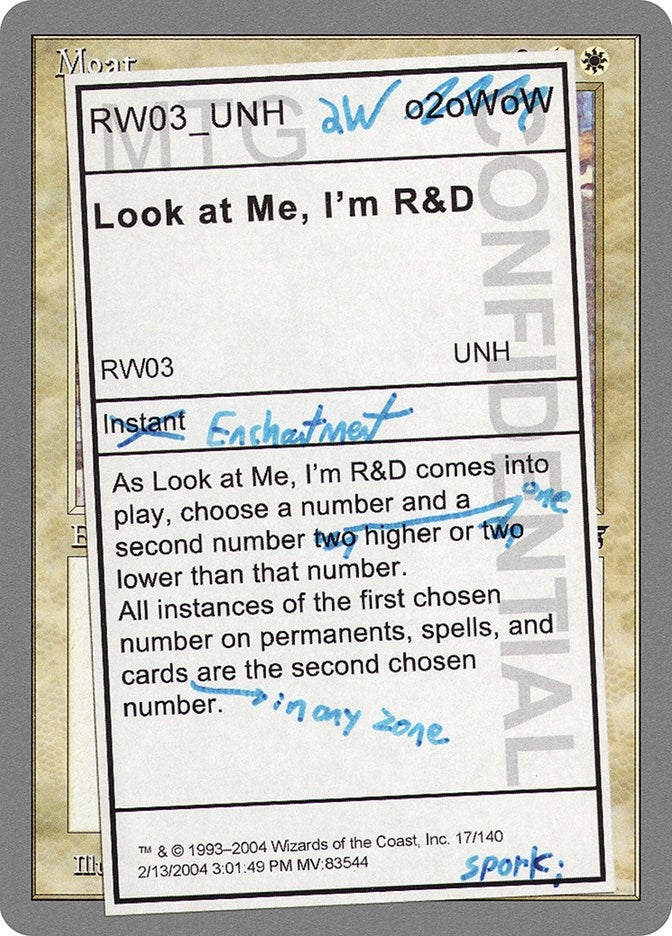Image for Look at Me, I'm R&D (17) (Unhinged) - Magic: The Gathering