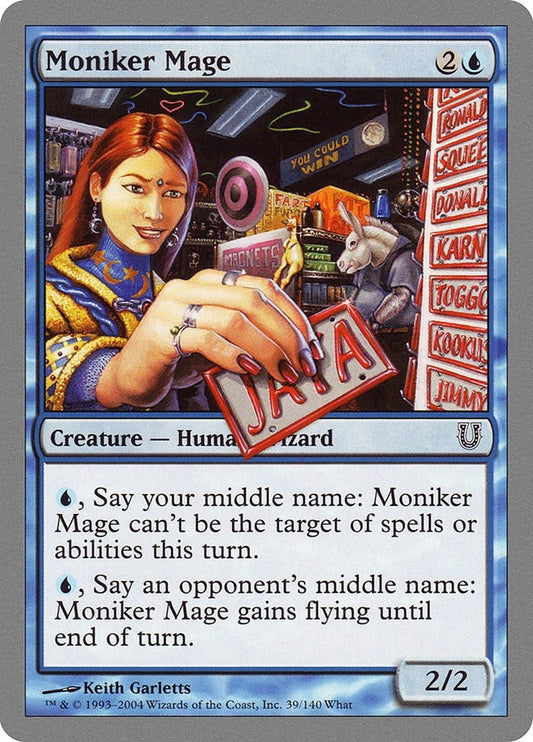 Image for Moniker Mage (39) (Unhinged) - Magic: The Gathering