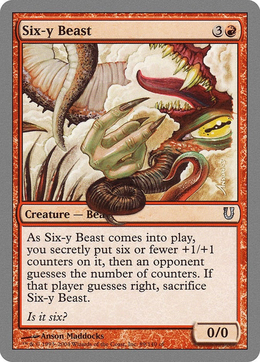 Image for Six-y Beast (89) (Unhinged) - Magic: The Gathering