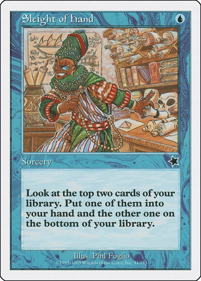 Image for Sleight of Hand (51) (Starter 1999) - Magic: The Gathering