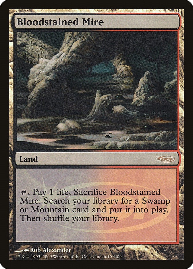 Image for Bloodstained Mire (6) (Judge Promos) - Magic: The Gathering
