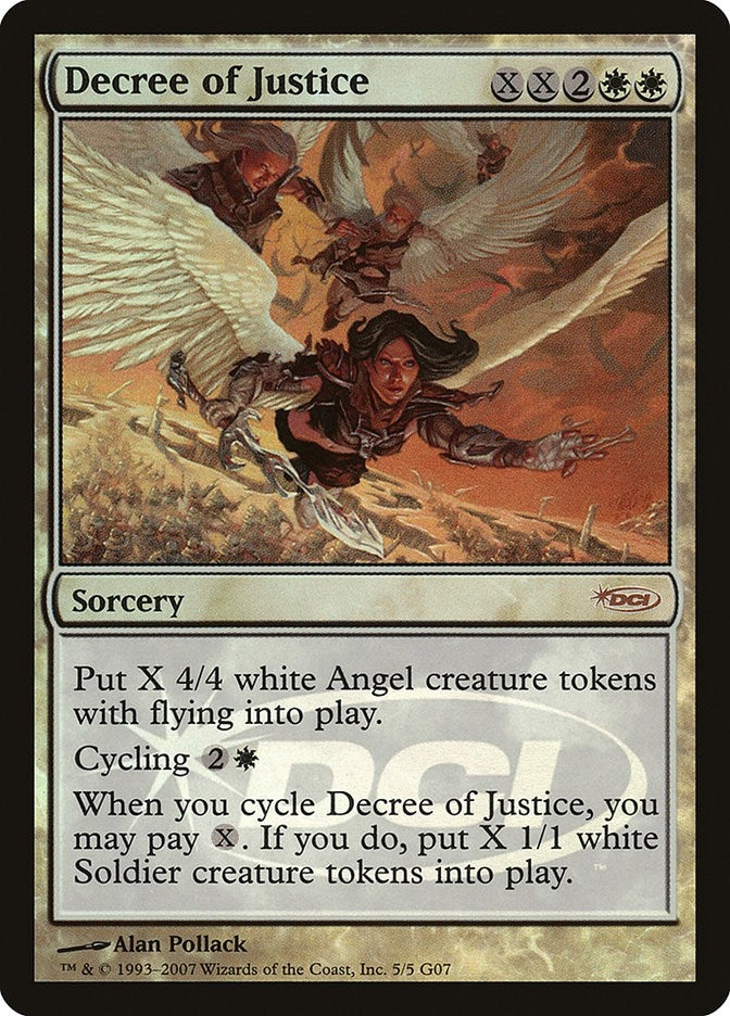 Image for Decree of Justice (5) (Judge Promos) - Magic: The Gathering