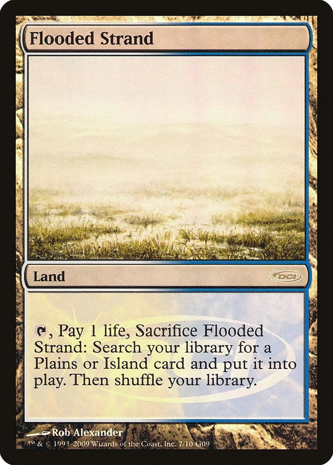 Image for Flooded Strand (7) (Judge Promos) - Magic: The Gathering