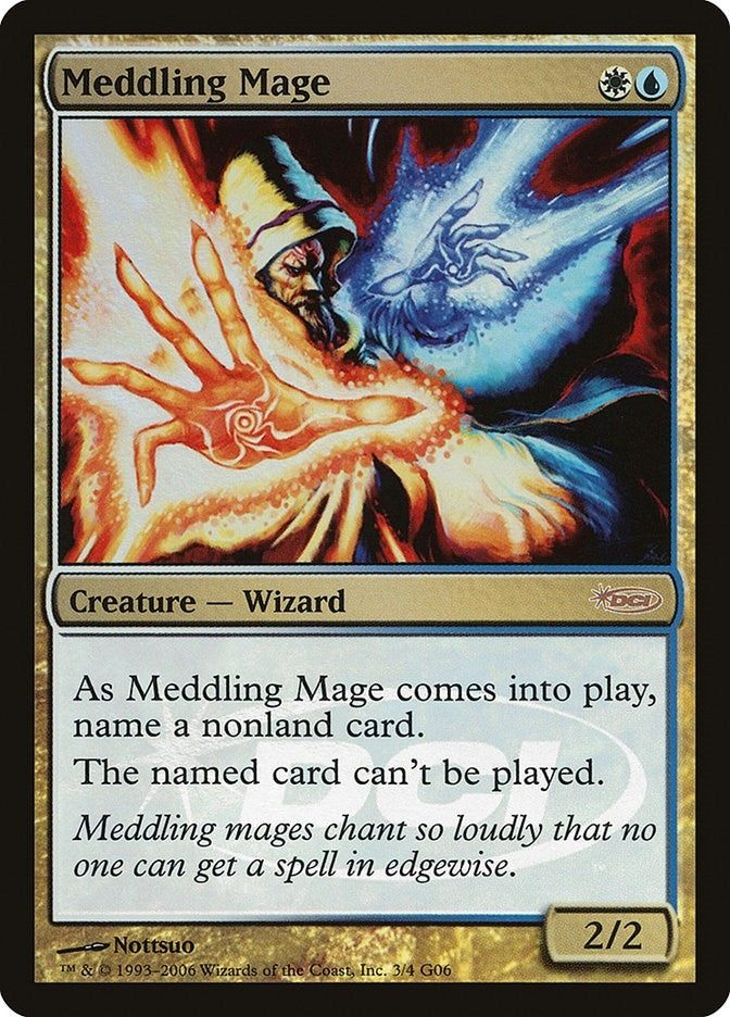 Image for Meddling Mage (3) (Judge Promos) - Magic: The Gathering