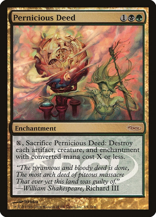 Image for Pernicious Deed (4) (Judge Promos) - Magic: The Gathering