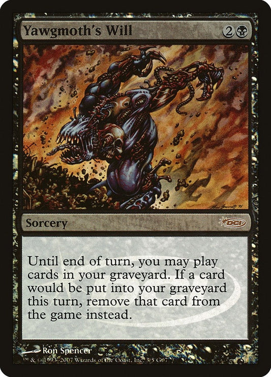 Image for Yawgmoth's Will (3) (Judge Promos) - Magic: The Gathering