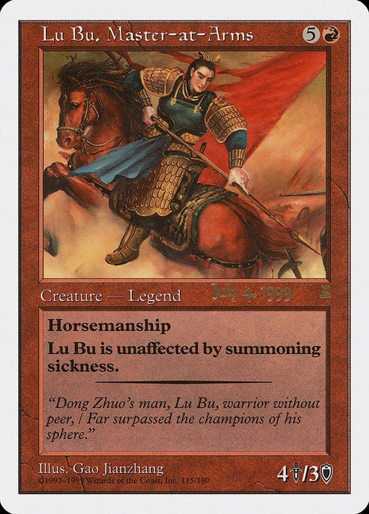 Image for Lu Bu, Master-at-Arms (Singapore 7/4/99) (115) (Prerelease Cards) - Magic: The Gathering